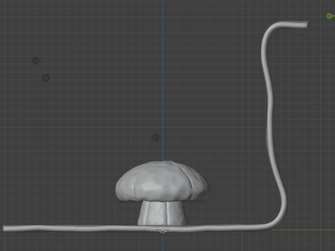Stylized Abstract Mushroom Hand-Painted Look Game Animation Ready 3D Model
