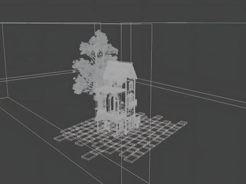 Stylized Mediterranean House Printable for Architecture Dioramas and Decoration 3D Print Model