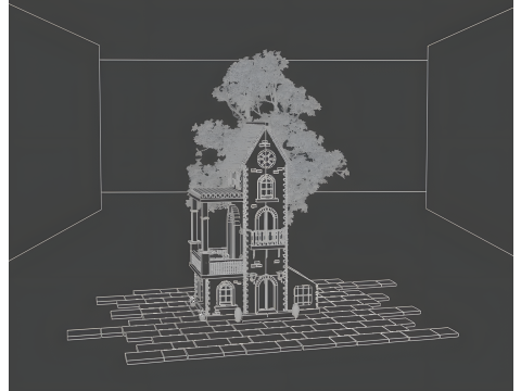 Stylized Mediterranean House Printable for Architecture Dioramas and Decoration 3D Принт Модель