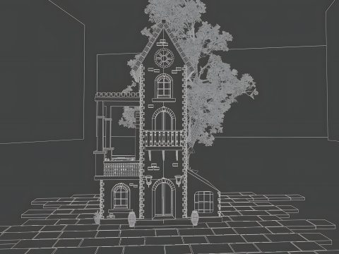 Stylized Mediterranean House Printable for Architecture Dioramas and Decoration 3D Принт Модель