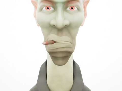 Stylized Old Man Hand-Sculpted 3D Character for Printing Rendering BLEND FBX OBJ STL Model Cetak 3D