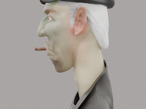 Stylized Old Man Hand-Sculpted 3D Character for Printing Rendering BLEND FBX OBJ STL 3D 打印模型