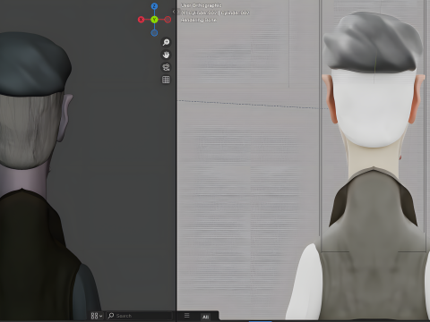 Stylized Old Man Hand-Sculpted 3D Character for Printing Rendering BLEND FBX OBJ STL 3D 打印模型