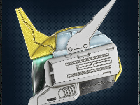 Destiny 2 Male Mechanized Protector Helmet - 3D Print Files Modelo de impresión 3D
