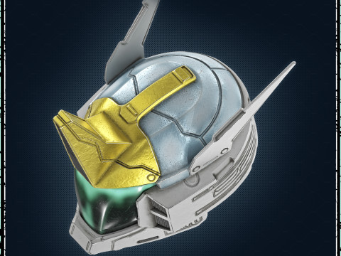 Destiny 2 Male Mechanized Protector Helmet - 3D Print Files Modelo de impresión 3D