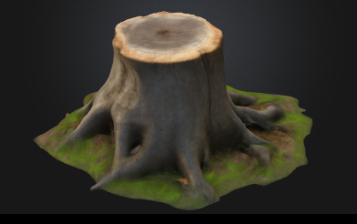 Treestump Model 3D .c4d .max .obj .3ds .fbx .stl .blend