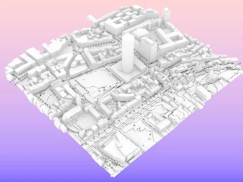 TopoExport Jena dxf dwg 3D Model