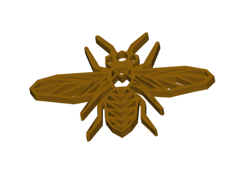 Bee Keychain Stylish and Lightweight 3D-Druckmodell