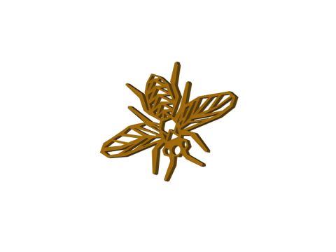 Bee Keychain Stylish and Lightweight 3D-Druckmodell