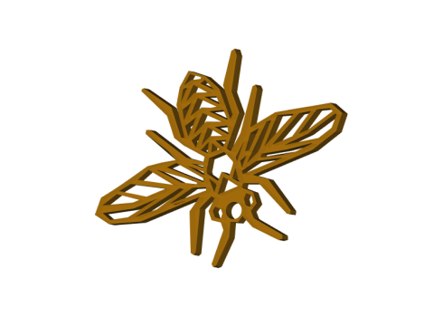 Bee Keychain Stylish and Lightweight 3D-Druckmodell