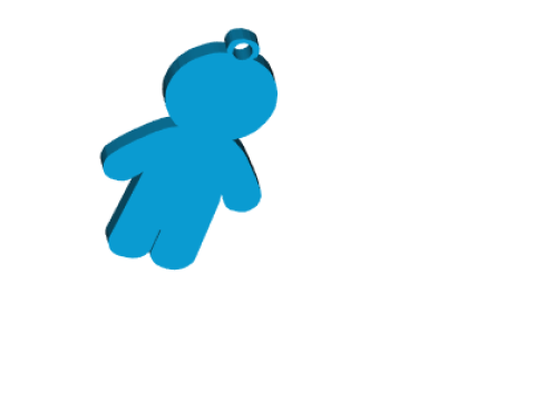 Human Figure Keychain Cute and Simple 3D Принт Модель