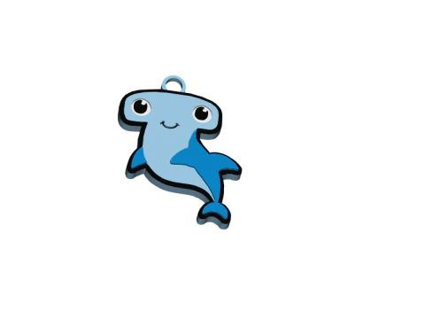 डॉल्फिन चाबी का गुच्छा 3D प्रिंट मॉडल