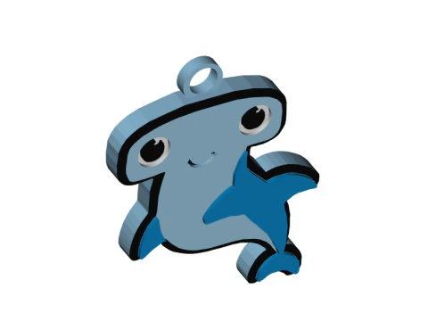 Dolphin Keychain 3D Print Model