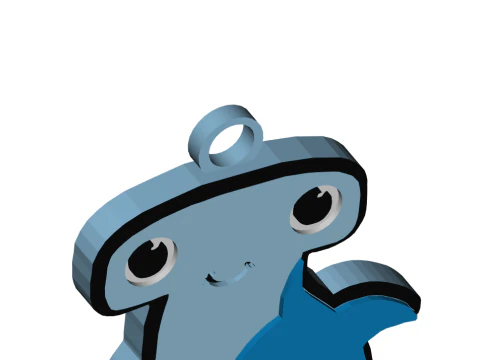 Dolphin Keychain 3D Print Model