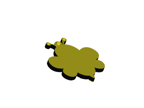 Bee Keychain Stylish 3D print model 3D प्रिंट मॉडल