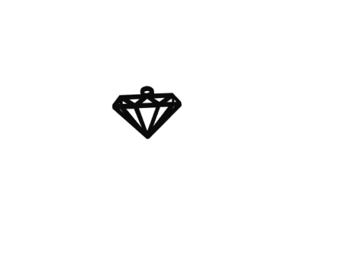 Diamond Keychain 3D Print Model
