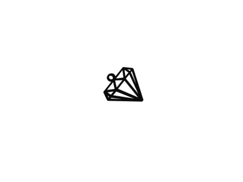 Diamond Keychain 3D Print Model