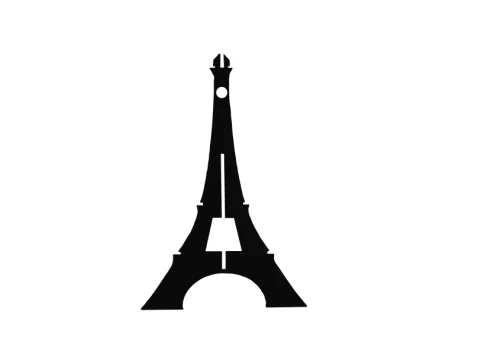 Eiffelturm Schlüsselanhänger 3D Druckmodell