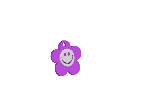 Flower Keychain 3D Print Model