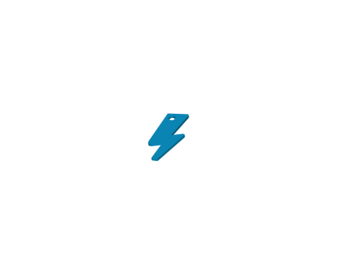 Lightning Bolt Keychain 3D Print Model