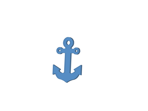 Boat Anchor Keychain 3D-Druckmodell