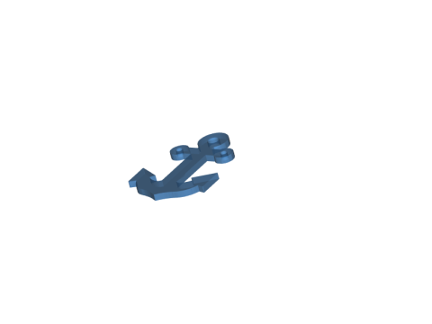 Boat Anchor Keychain 3Dプリントモデル