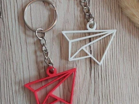 Customizable KiteShaped Keychain 3D Print Model