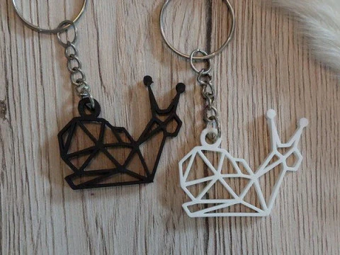 Chaveiro Caracol Modelo de Impressão 3D