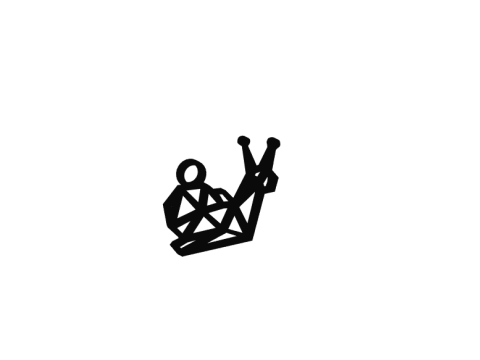 Snail Keychain 3D 프린트 모델