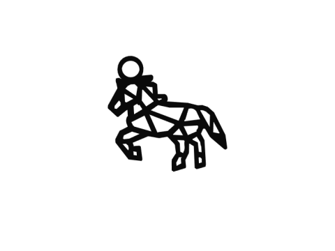 Horse rider keychain 3D Baskı Modeli