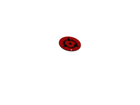 Sharingan-inspired round keychain 3D 프린트 모델