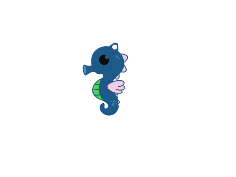 Cute seahorse keychain 3D-Druckmodell