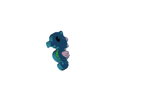 Cute seahorse keychain 3Dプリントモデル