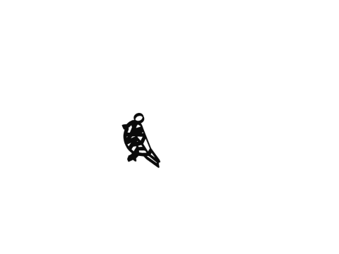 Bird keychain design Model Cetak 3D