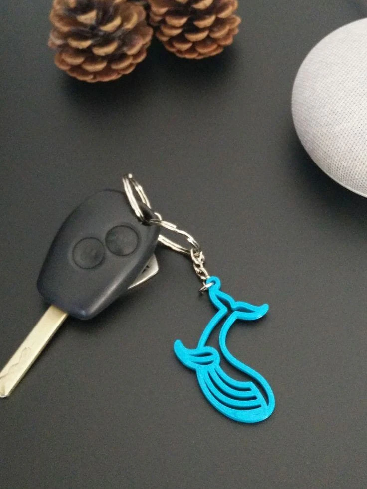 Whale Keychain 3D Print Model .c4d .max .obj .3ds .fbx .stl .blend