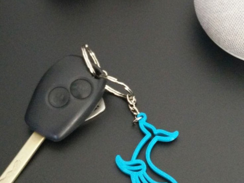 Whale Keychain 3D-Druckmodell
