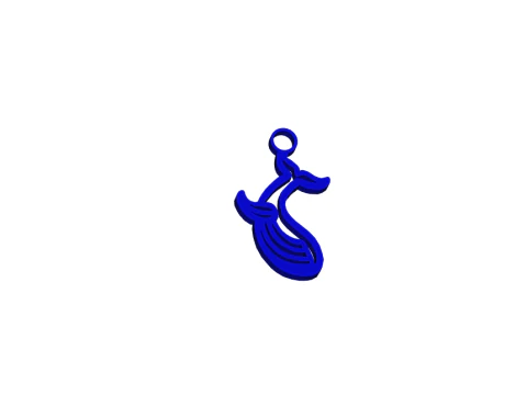 Whale Keychain 3D Print Model