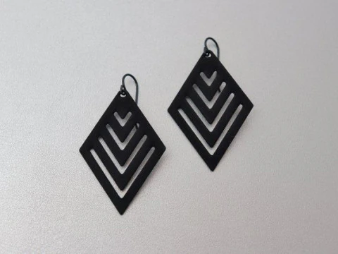 Formas 1 brincos pingente joias Modelo de Impressão 3D