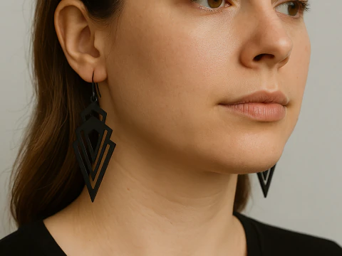 Formas brincos pingente jóias Modelo de Impressão 3D