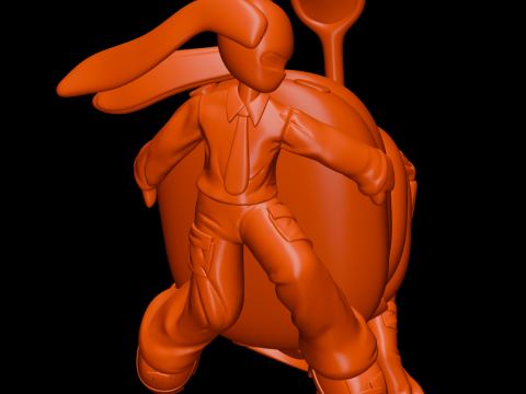 Bandage Boy Nobody Bunny Boy AirPods Max Attachment Model Cetak 3D