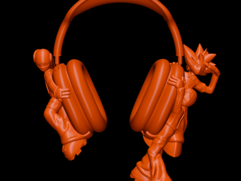Bandage Boy Nobody Bunny Boy AirPods Max Attachment Model Cetak 3D