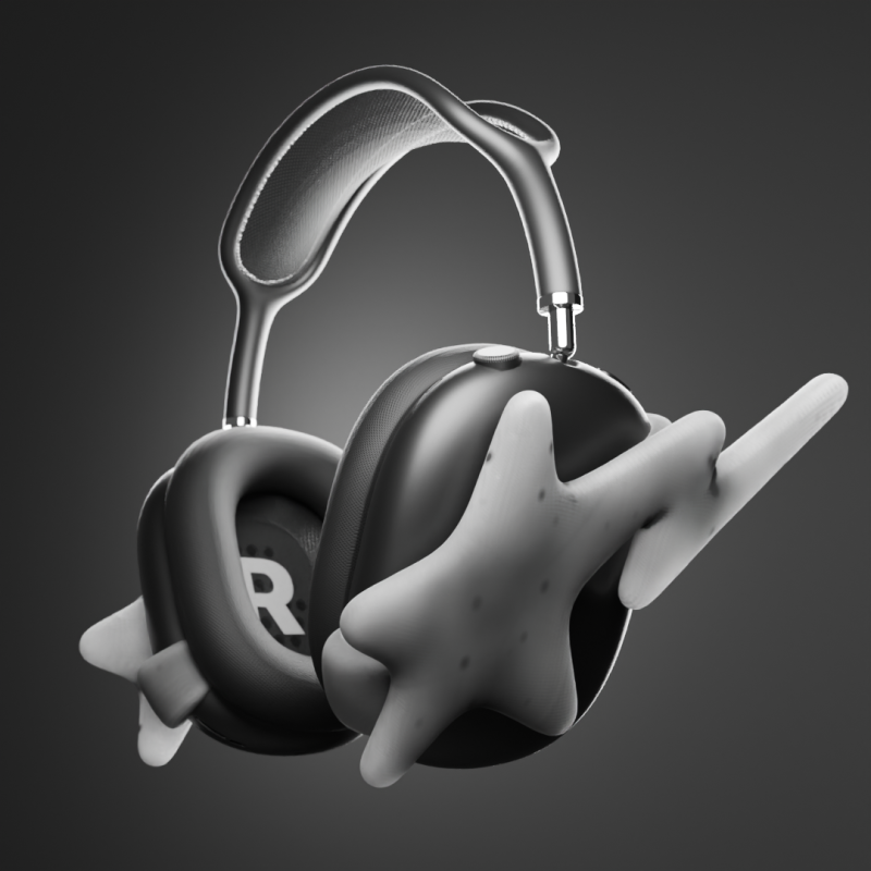 Candy Star AirPods Max attachment covers Modello di stampa 3D .c4d .max .obj .3ds .fbx .stl .blend