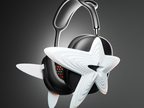 Star AirPods Max Attachment 3D प्रिंट मॉडल