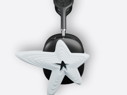 Star AirPods Max Attachment 3D Baskı Modeli