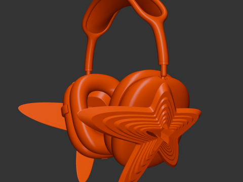 Star AirPods Max Attachment 3D Baskı Modeli