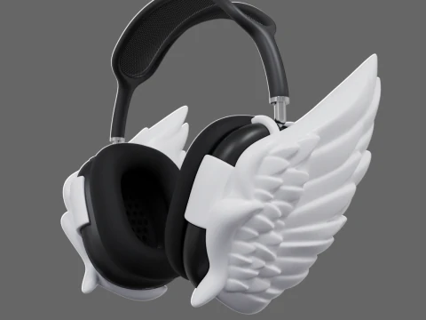 Feather Wings AirPods Max Attachment 3D Print Model
