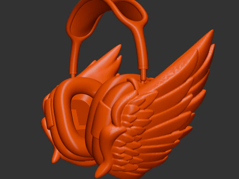 Feather Wings AirPods Max Attachment 3D Print Model