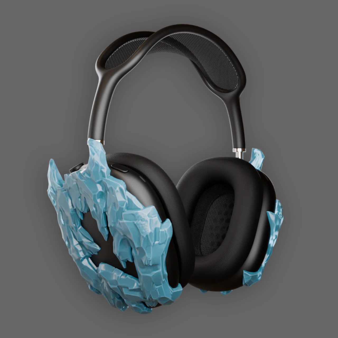 Ice AirPods Max Attachment 3D Print Model .c4d .max .obj .3ds .fbx .stl .blend 