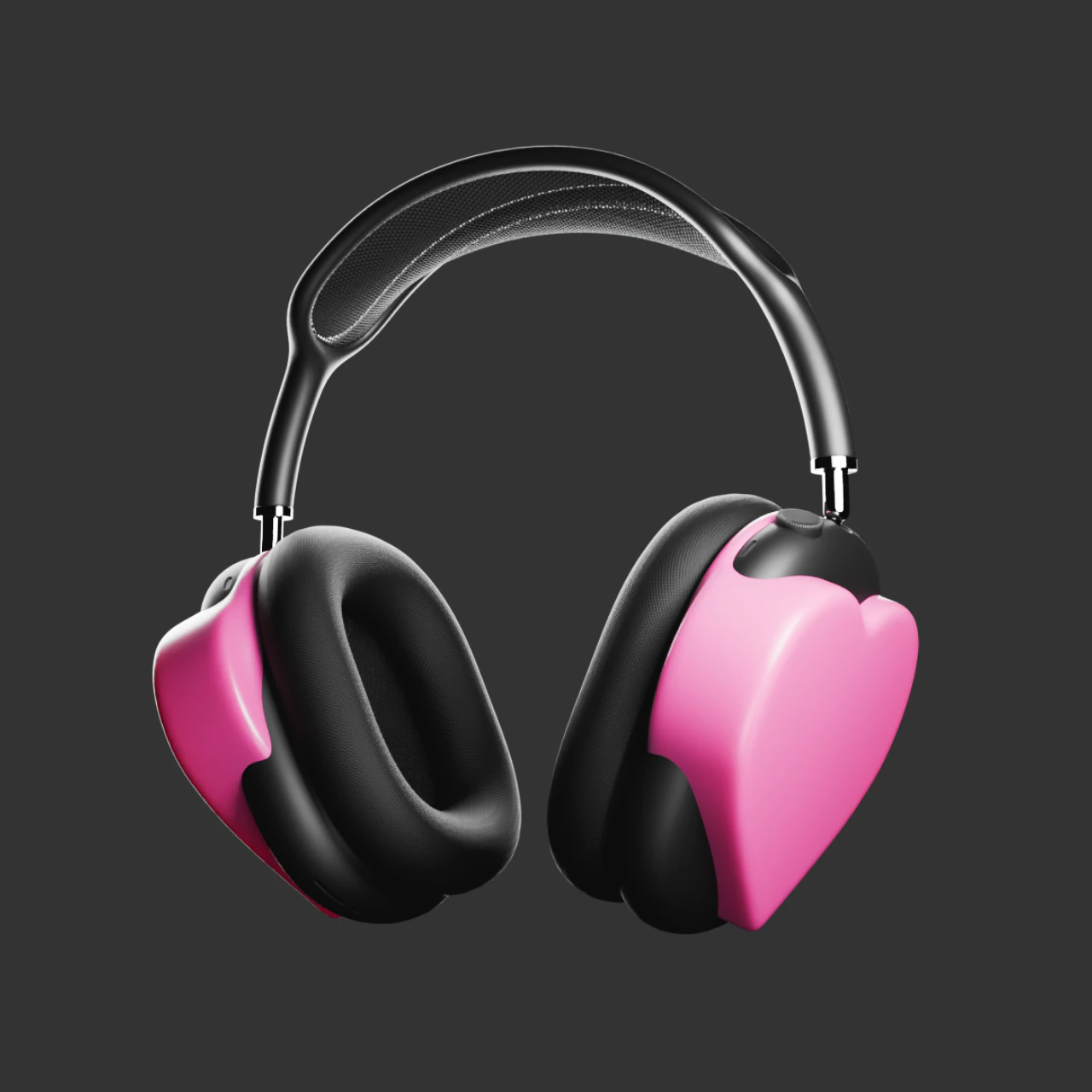 Heart AirPods Max Attachment 3D Print Model .c4d .max .obj .3ds .fbx .stl .blend 