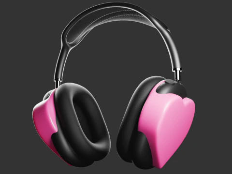 Attacco per AirPods Max a forma di cuore Modello di stampa 3D